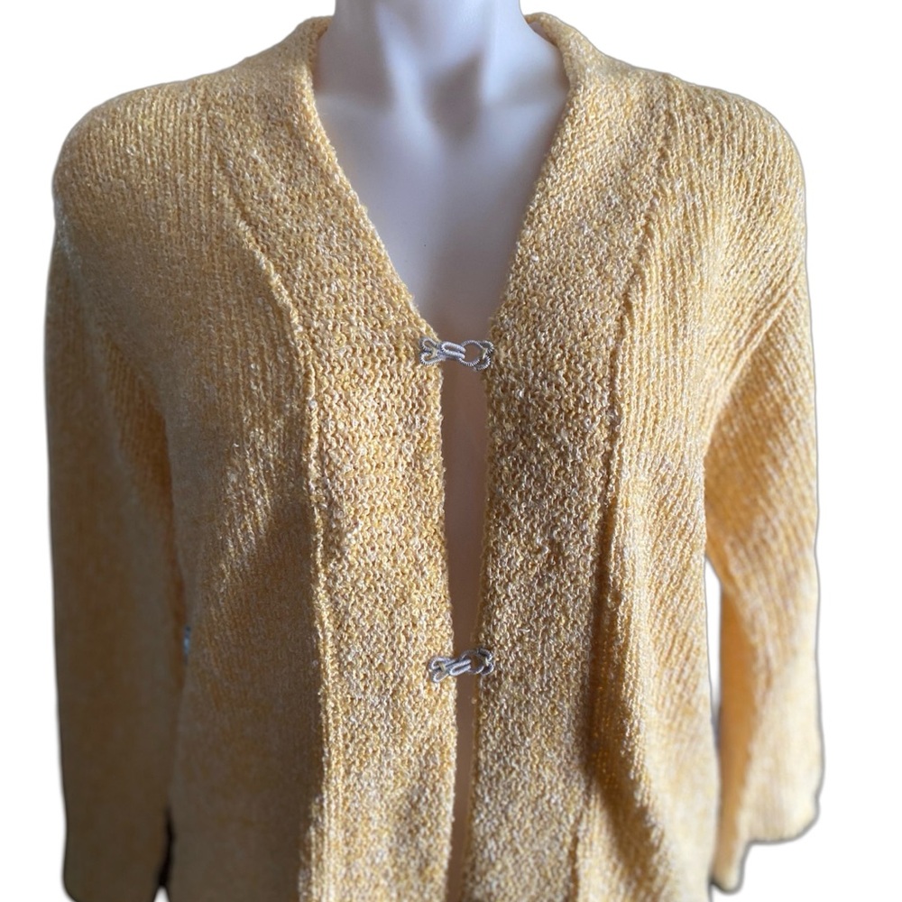 Vintage NWOT. RARE.  Yellow cardigan Sweater size L